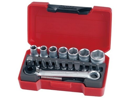 Zestaw kluczy nasadowych z chwytem kwadratowym 1/4'' Teng Tools T1420 1