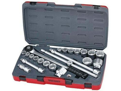 22-elementowy zestaw narzędzi nasadowych z chwytem kwadratowym 3/4'' Teng Tools T3422S 1