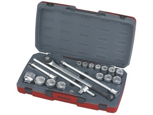 Zestaw narzędzi nasadowych. Z chwytem kwadratowym 3/4''. Teng Tools T3418-6 1