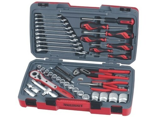 68-elementowy zestaw kluczy nasadowych z chwytem kwadratowym 1/2''. Teng Tools T1268 1