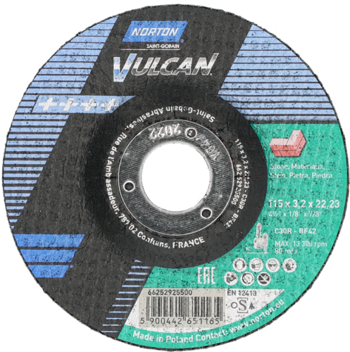 Tarcza do cięcia betonu 115x3,2x22,23 Vulcan wypukła Norton 66252925500 1