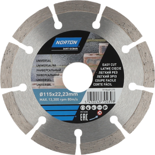 Tarcza diamentowa 115x22,23 beton DIY CEE UNIVERSAL Norton 70184601270 1