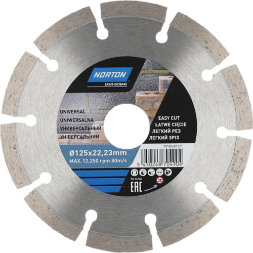 Tarcza diamentowa 125x22,23 beton DIY CEE UNIVERSAL Norton 70184601271 1