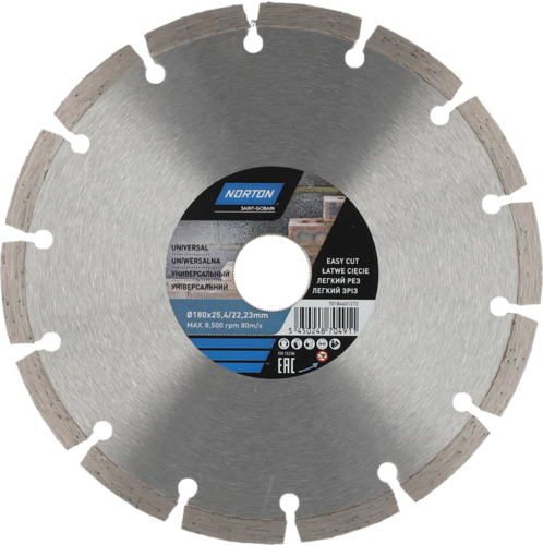 Tarcza diamentowa 180x22,23 beton DIY CEE UNIVERSAL Norton 70184601272 1