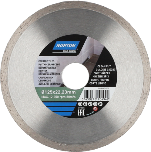 Tarcza diamentowa 125x22,23 beton DIY CEE CERAMIC TILES Norton 70184601275 1