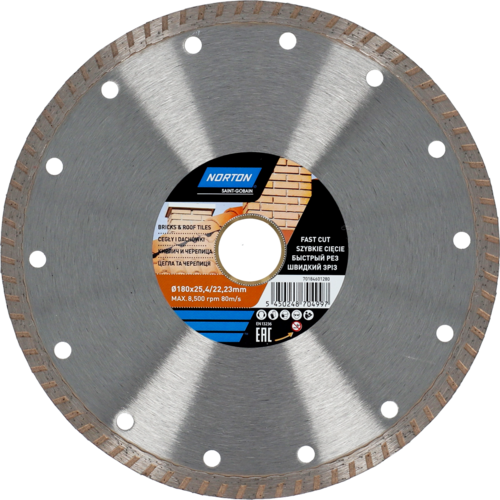 Tarcza diamentowa 180x25,4 beton DIY CEE BRICKS&TILES Norton 70184601280 1
