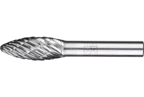 Wysokowydajny trzpień frezarski ze stopów twardych CAST kształt płomienia B Ø 12 × 30 mm trzpień Ø 8 mm do żeliwa 1