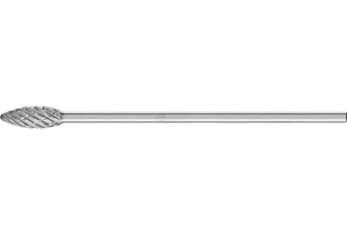 Wysokowydajny trzpień frezarski ze stopów twardych STEEL kształt płomienia B Ø 12 × 30 mm trzpień Ø 6 × 150 mm do... 1