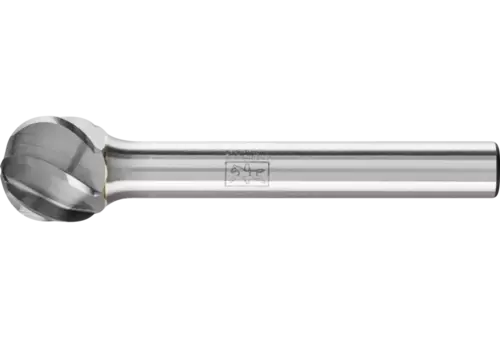 Wysokowydajny trzpień frezarski ze stopów twardych ALU kulisty KUD Ø 12 x 10 mm, trzonek Ø 6 mm do aluminium / metalu 1