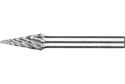 Wysokowydajny trzpień frezarski ze stopów twardych STEEL kształt kropli SKM Ø 08 × 20 mm trzpień Ø 6 mm do stali 1