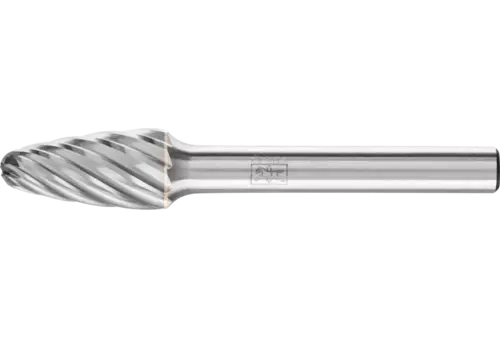 Wysokowydajny trzpień frezarski ze stopów twardych INOX kształt drzewa RBF Ø 10 × 20 mm trzpień Ø 6 mm do stali nierdzewnej 1