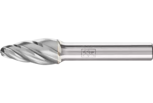 Wysokowydajny trzpień frezarski ze stopów twardych ALU, kształt stożkowy RBF Ø 12 x 25 mm, trzonek Ø 8 mm do aluminium / metalu 1