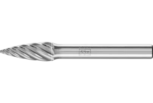 Wysokowydajny trzpień frezarski ze stopów twardych INOX kształt pocisku SPG Ø 08 × 20 mm trzpień Ø 6 mm do stali nierdzewnej 1