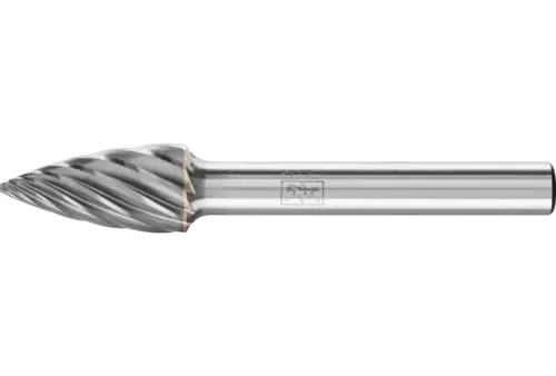Wysokowydajny trzpień frezarski ze stopów twardych INOX kształt pocisku SPG Ø 10 × 20 mm trzpień Ø 6 mm do stali nierdzewnej 1
