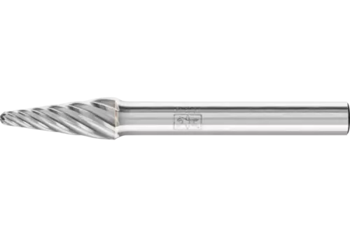 Wysokowydajny trzpień frezarski ze stopów twardych INOX kształt stożkowy KEL Ø 08 × 20 mm trzpień Ø 6 mm do stali nierdzewnej 1