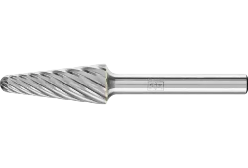 Wysokowydajny trzpień frezarski ze stopów twardych INOX kształt stożkowy KEL Ø 12 × 30 mm trzpień Ø 6 mm do stali nierdzewnej 1