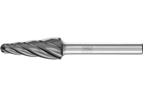 Wysokowydajny trzpień frezarski ze stopów twardych ALU kształt stożkowy KEL Ø 12x30mm, trzonek Ø 6 mm do aluminium / metalu 1