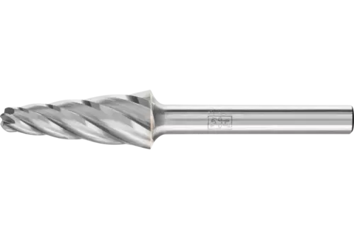 Wysokowydajny trzpień frezarski ze stopów twardych ALU, kształt stożkowy KEL Ø 12 x 30 mm, trzonek Ø 6 mm do aluminium / metalu 1