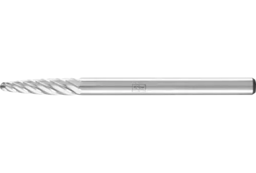 Wysokowydajny trzpień frezarski ze stopów twardych INOX kształt drzewa RBF Ø 03 × 13 mm trzpień Ø 3 mm do stali nierdzewnej 1