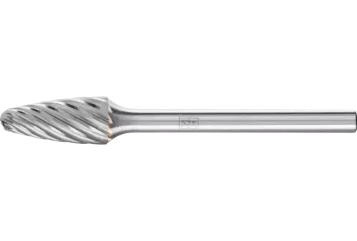 Wysokowydajny trzpień frezarski ze stopów twardych INOX kształt drzewa RBF Ø 06 × 13 mm trzpień Ø 3 mm do stali nierdzewnej 1