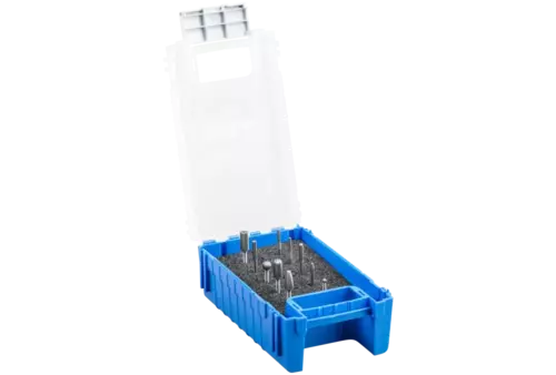 Zestaw małych wysokowydajnych trzpieni frezarskich ze stopów twardych MICRO 10-częściowy Ø 6/3/2 mm, trzonek Ø 3 mm 1