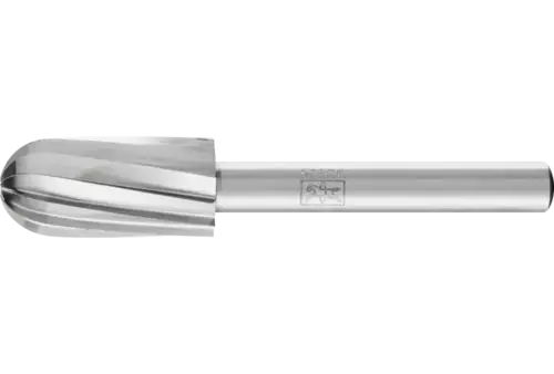 Trzpień frezarski HSS o kształcie kulisto-walcowym C Ø 12 × 25 mm trzpień Ø 6 mm Z 1 uniwersalne grube 1