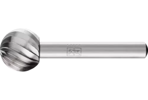 Trzpień frezarski HSS o kształcie kulistym F Ø 16 × 14 mm trzpień Ø 6 mm Z 1 uniwersalne grube 1
