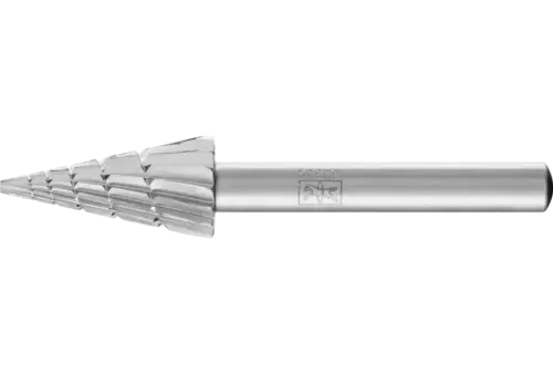 Trzpień frezarski HSS o kształcie ostrostożkowym G Ø 12 × 25 mm trzpień Ø 6 mm Z 2 uniwersalne średnie z wiórołamaczem 1