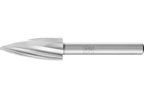 Trzpień frezarski HSS o kształcie pocisku K Ø 12 × 30 mm trzpień Ø 6 mm Z 1 uniwersalne grube 1