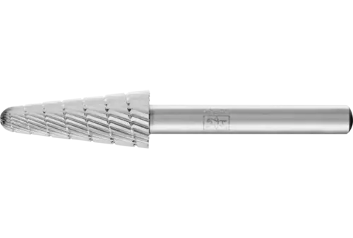 Trzpień frezarski HSS o kształcie stożkowym L Ø 12 × 30 mm trzpień Ø 6 mm Z 3 uzębienie uniwersalne średnio drobne 1