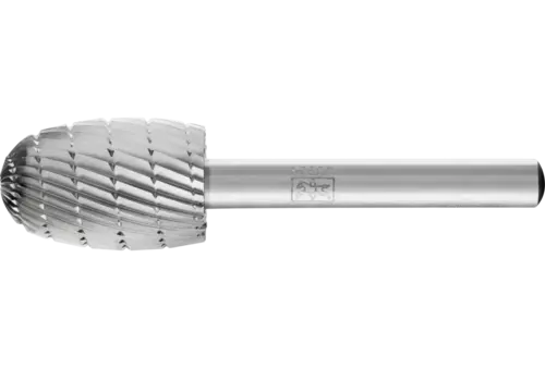 Trzpień frezarski HSS o kształcie kropli O Ø 16 × 25 mm trzpień Ø 6 mm Z 3 uniwersalne średnio drobne z wiórołamaczem 1