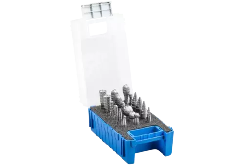 Zestaw trzpieni frezarskich HSS 83 18-częściowy z uzębieniem 3 Ø 12/8/6 mm, trzonek Ø 6 mm uniwersalne 1