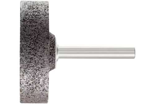 Ściernica trzpieniowa INOX walcowa Ø 50 × 13 mm trzpień Ø 6 mm A30 do stali nierdzewnej 1