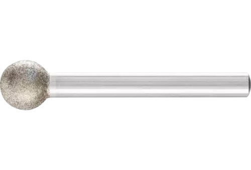 Ściernica trzpieniowa CBN kulista Ø 12,0 mm trzpień Ø 6 mm B126 (średnia) do grawerowania i gratowania 1