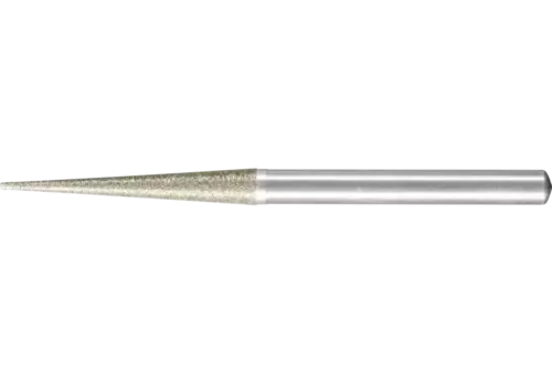 Diamentowa ściernica iglicowa Ø6 × 7°, trzpień Ø6 mm D126 (średnia) do fazowania / usuwania gratów / obniżania 1