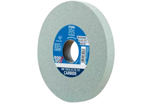 Kamień szlifierski Ø 150 × 16 mm otwór Ø 32 mm SiC120 do materiałów twardych, np. stopów twardych 1