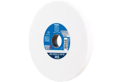 Kamień szlifierski Ø 200 × 20 mm otwór Ø 32 mm A60 do ostrzenia wierteł ze stali szybkotnącej HSS 1