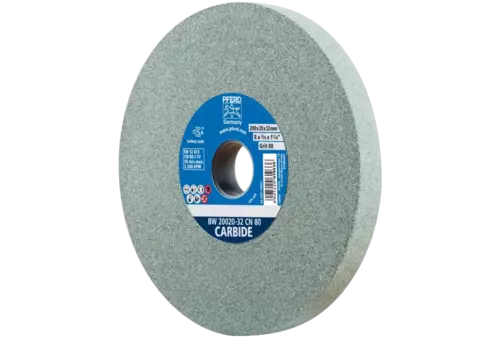 Kamień szlifierski Ø 200 × 20 mm otwór Ø 51 mm SiC80 do materiałów twardych, np. stopów twardych 1