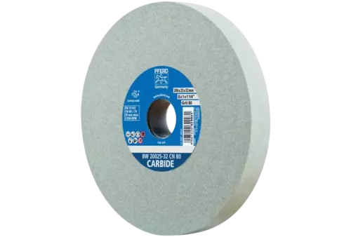 Kamień szlifierski Ø 200 × 25 mm otwór Ø 32 mm SiC120 do materiałów twardych, np. stopów twardych 1