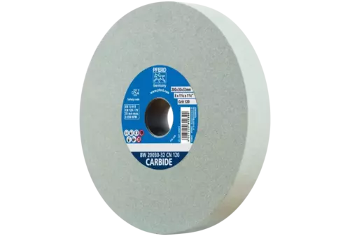 Kamień szlifierski Ø 200 × 30 mm otwór Ø 51 mm SiC120 do materiałów twardych, np. stopów twardych 1