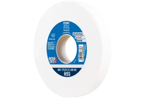 Kamień szlifierski Ø 175 × 25 mm otwór Ø 51 mm A80 do ostrzenia wierteł ze stali szybkotnącej HSS 1