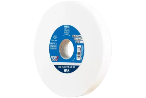 Kamień szlifierski Ø 250 × 32 mm otwór Ø 51 mm A80 do ostrzenia wierteł ze stali szybkotnącej HSS 1