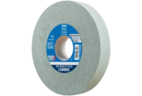 Kamień szlifierski Ø 200 × 32 mm otwór Ø 51 mm SiC80 do materiałów twardych, np. stopów twardych 1