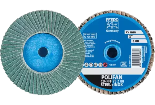 COMBIDISC Zirkon Mini-POLIFAN CD Ø 75 mm Z80 do stali hartowanej 1