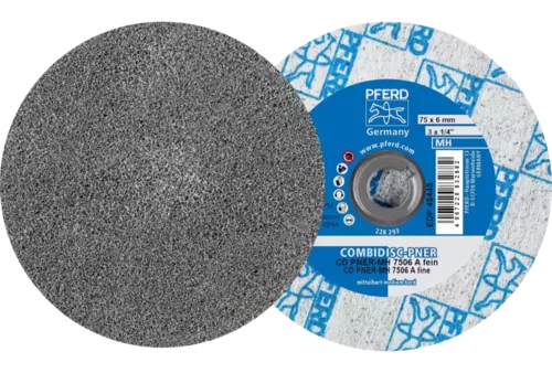 Prasowany wykrój włókninowy COMBIDISC CD PNER Ø 75 mm średnio twardy A drobnoziarnisty do wykańczania 1