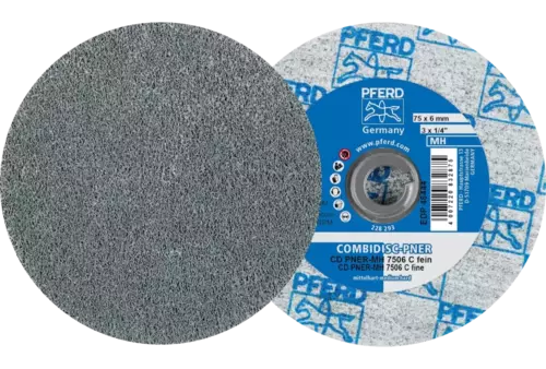 Prasowany wykrój włókninowy COMBIDISC CD PNER Ø 75 mm średnio twardy SIC drobnoziarnisty do wykańczania 1