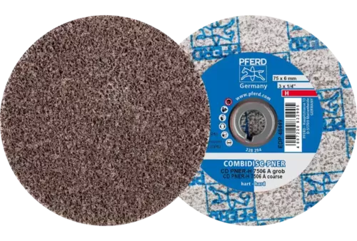 Prasowany wykrój włókninowy COMBIDISC CD PNER Ø 75 mm twardy A gruboziarnisty do wykańczania 1