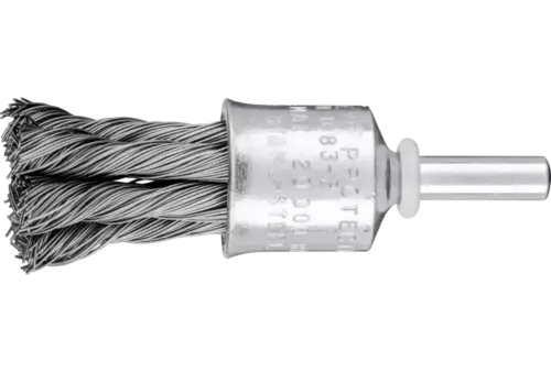 Pleciona szczotka-pędzelek PBG Ø19 mm trzpień Ø6 mm drut stalowy Ø0,35 1