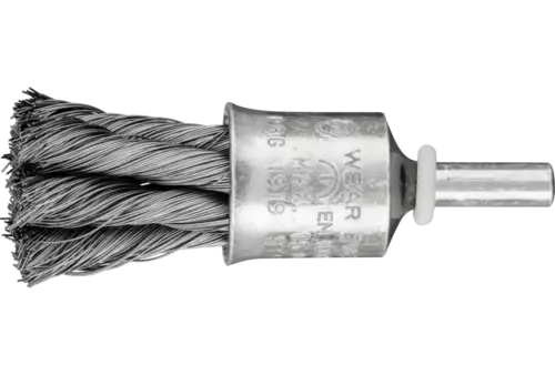 Pleciona szczotka-pędzelek PBG Ø19 mm trzpień Ø6 mm drut stalowy Ø0,25 1