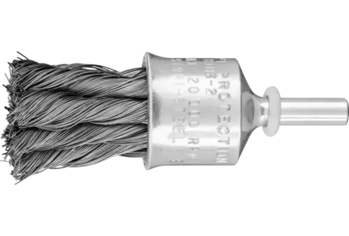 Pleciona szczotka-pędzelek PBG Ø23 mm trzpień Ø6 mm drut stalowy Ø0,25 1